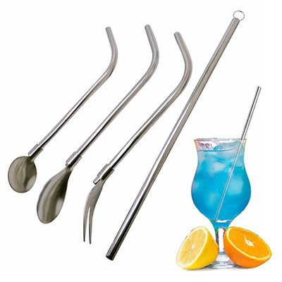 【圖】Reusable Stainless Steel Straws Fork Straws Spoon Stirring Spoon Ice Spoon With Cleaning Brush搭配/價(jià)格-血焰王子